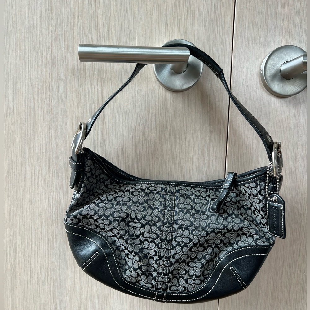 Y2K Vintage Coach Monogram bag (black/grey)